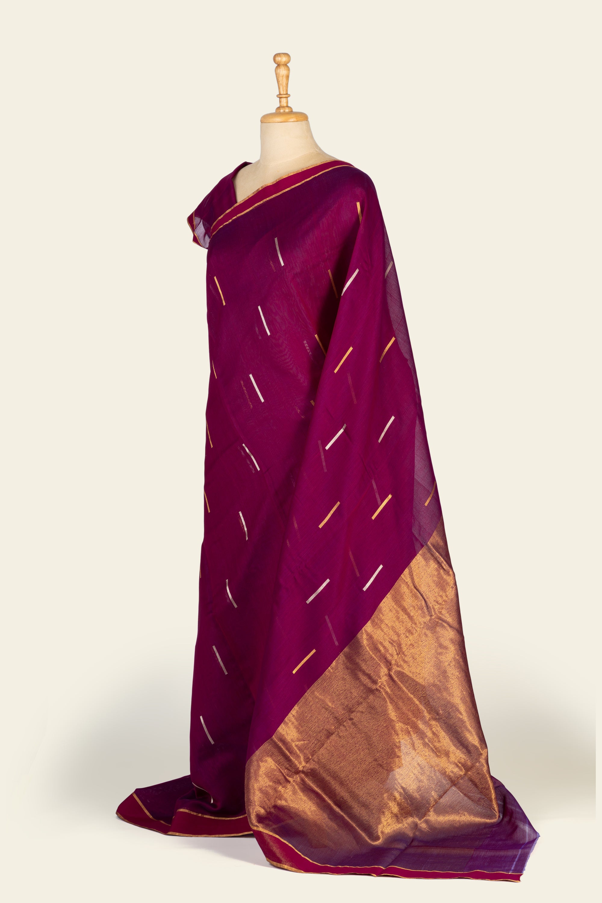 Orchid Purple Chanderi Silk Cotton Saree