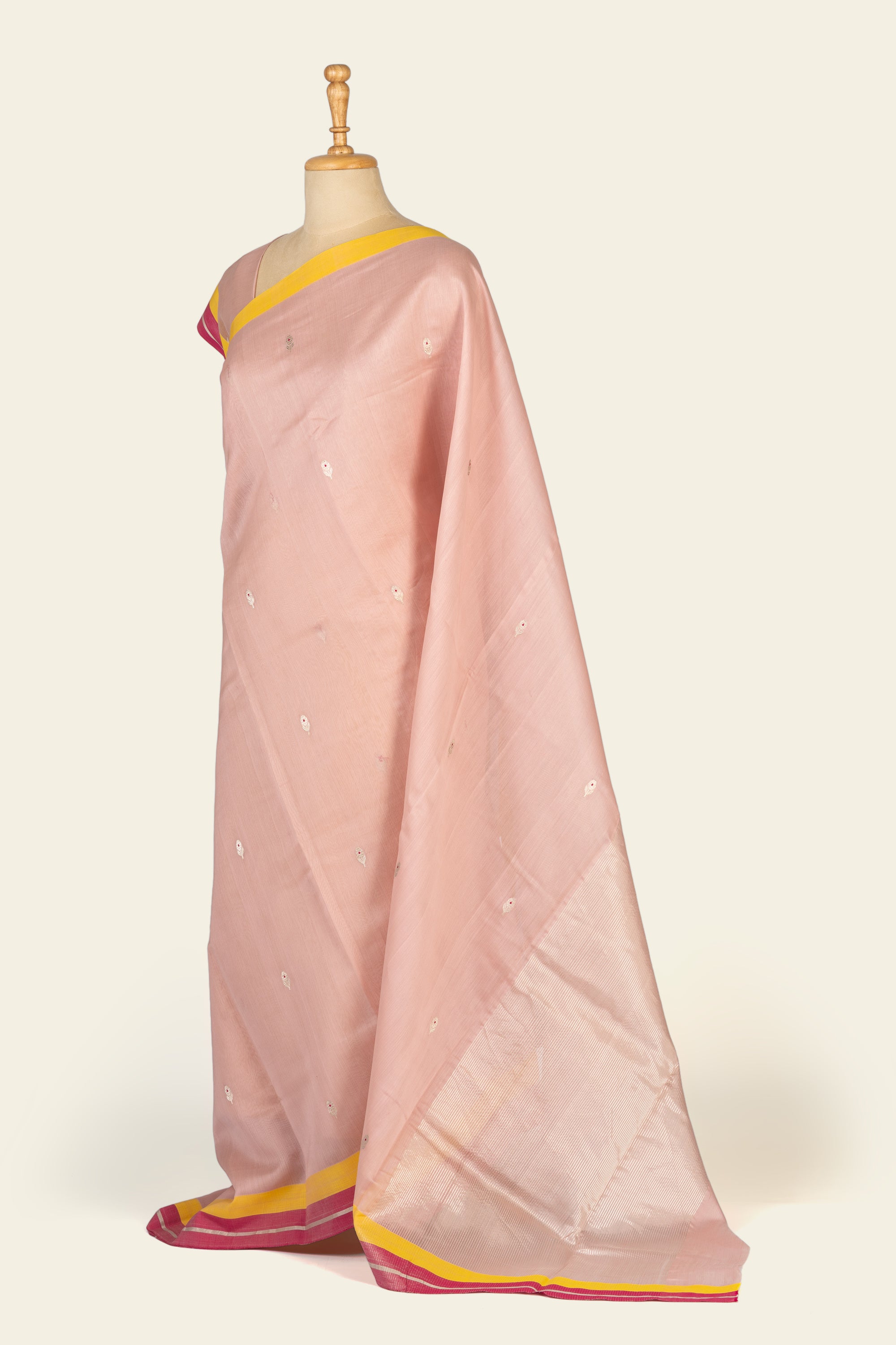 Misty Pink Chanderi Silk Cotton Saree