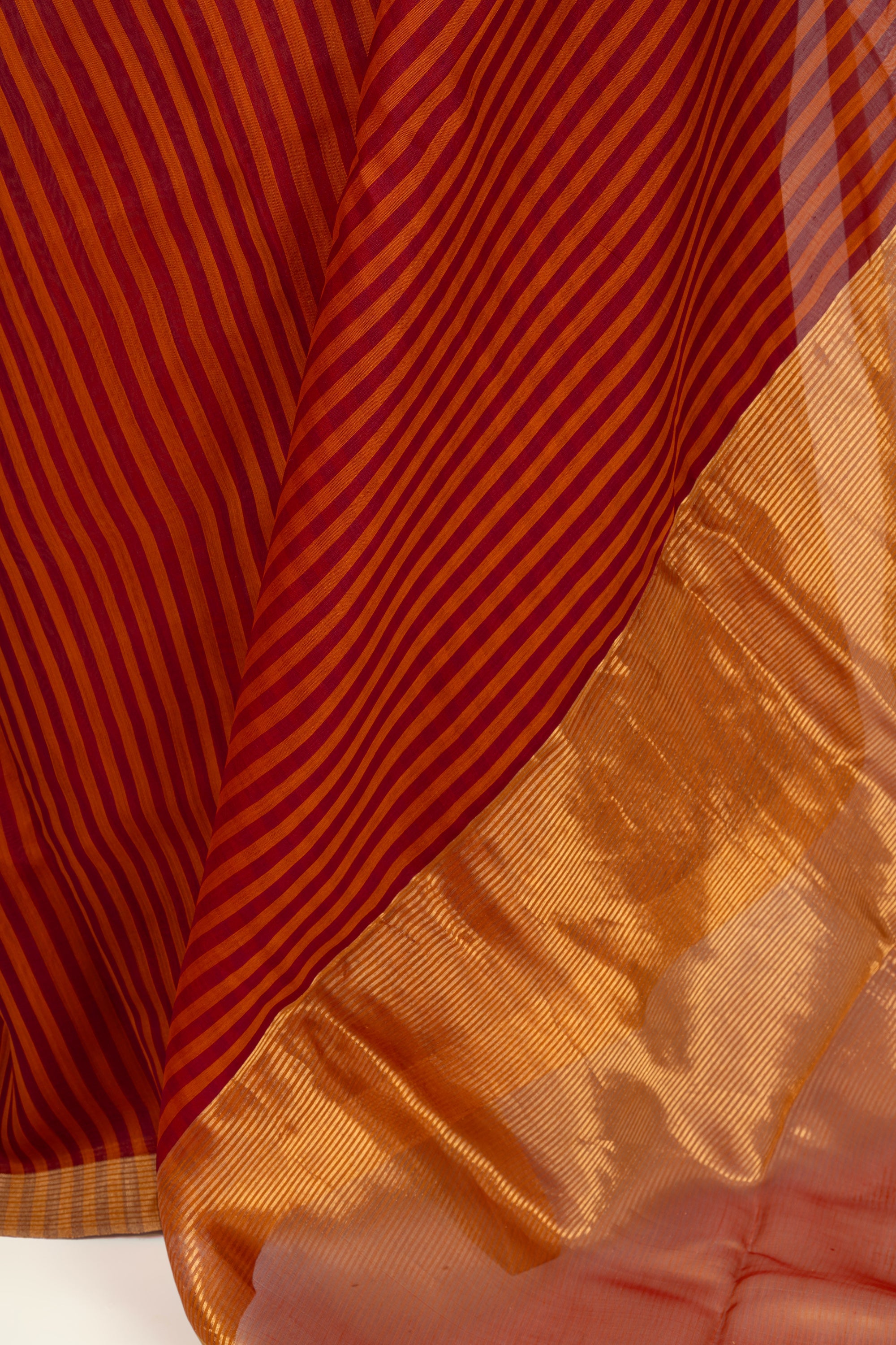 Brick Orange Chanderi Silk Saree