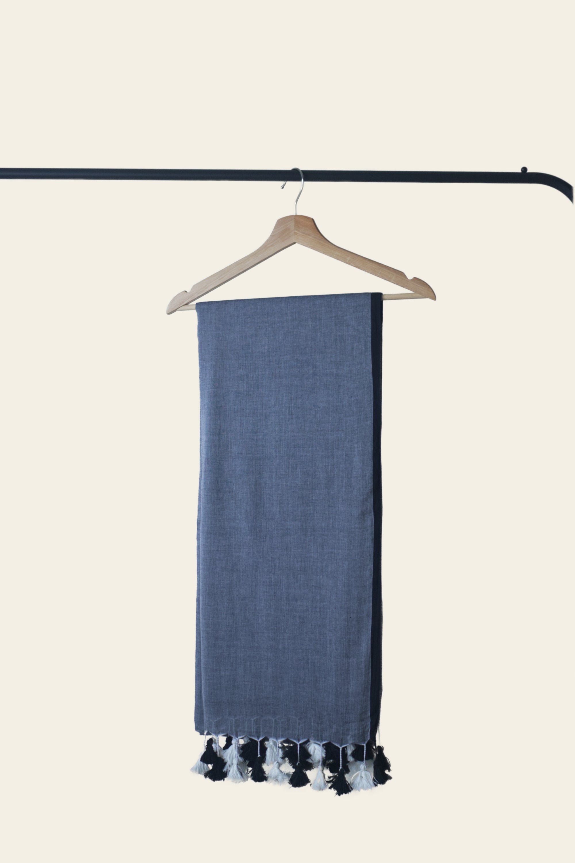 Grey Bengal Mulmul Cotton Saree